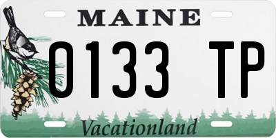 ME license plate 0133TP
