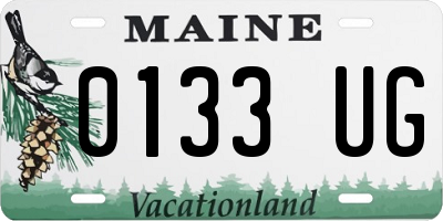 ME license plate 0133UG