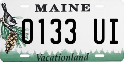 ME license plate 0133UI