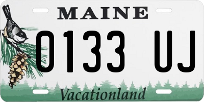 ME license plate 0133UJ