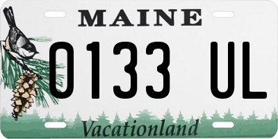 ME license plate 0133UL
