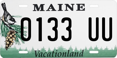 ME license plate 0133UU