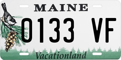 ME license plate 0133VF