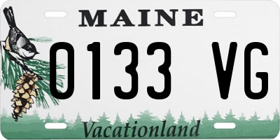 ME license plate 0133VG