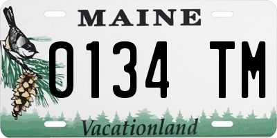ME license plate 0134TM