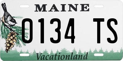 ME license plate 0134TS
