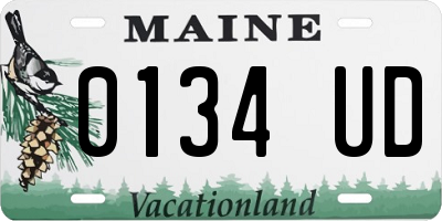 ME license plate 0134UD