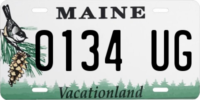 ME license plate 0134UG