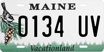 ME license plate 0134UV