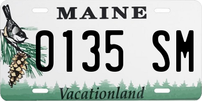 ME license plate 0135SM