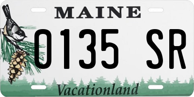 ME license plate 0135SR