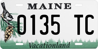 ME license plate 0135TC