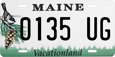 ME license plate 0135UG