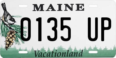 ME license plate 0135UP