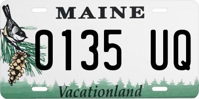 ME license plate 0135UQ