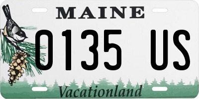 ME license plate 0135US
