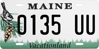 ME license plate 0135UU