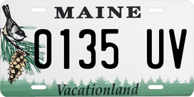 ME license plate 0135UV