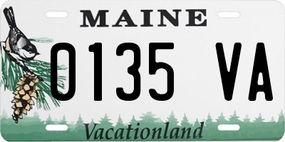 ME license plate 0135VA