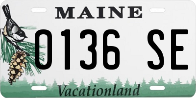 ME license plate 0136SE