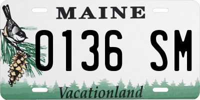 ME license plate 0136SM