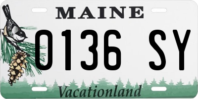 ME license plate 0136SY