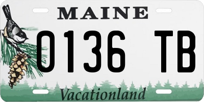 ME license plate 0136TB