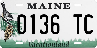 ME license plate 0136TC