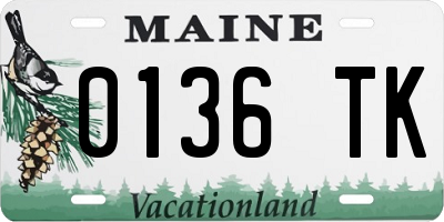 ME license plate 0136TK