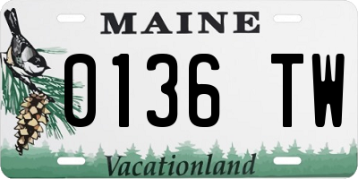 ME license plate 0136TW