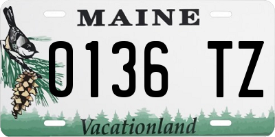 ME license plate 0136TZ
