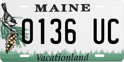 ME license plate 0136UC