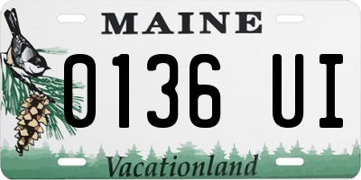 ME license plate 0136UI