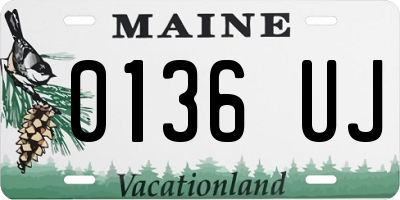 ME license plate 0136UJ