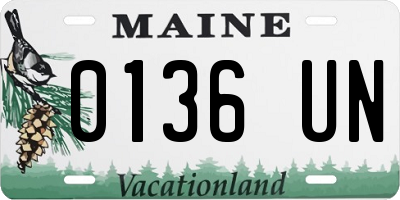 ME license plate 0136UN