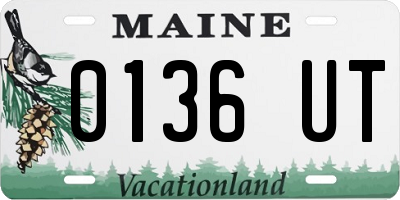 ME license plate 0136UT