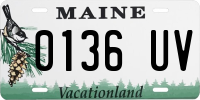 ME license plate 0136UV