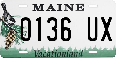 ME license plate 0136UX