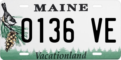 ME license plate 0136VE