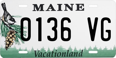 ME license plate 0136VG