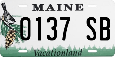 ME license plate 0137SB