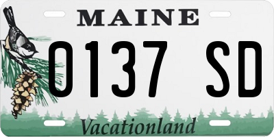 ME license plate 0137SD