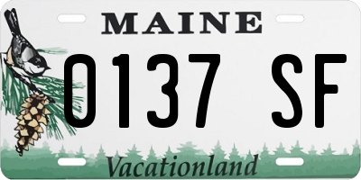 ME license plate 0137SF