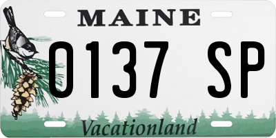 ME license plate 0137SP