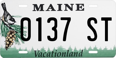 ME license plate 0137ST