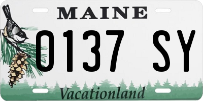 ME license plate 0137SY