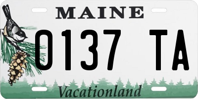ME license plate 0137TA