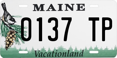 ME license plate 0137TP
