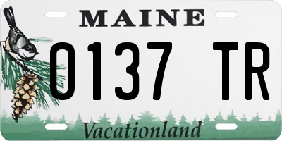 ME license plate 0137TR