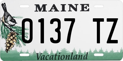 ME license plate 0137TZ